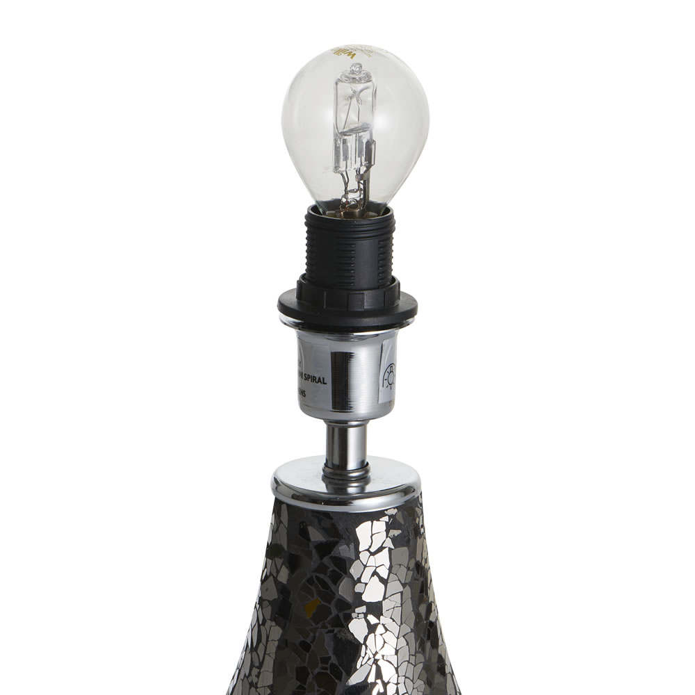 Wilko Black Mosaic Table Lamp Image 4