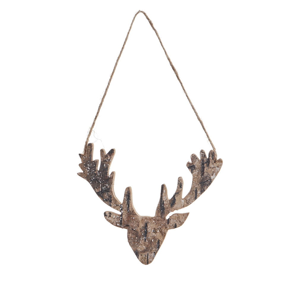 Wilko Country Christmas Wooden Stag Head Image 2
