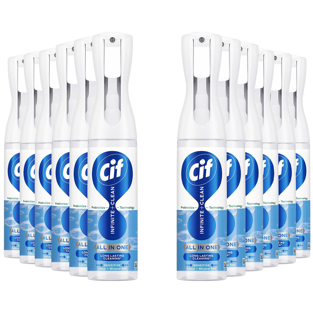 Cif Infinite Clean All in One Lotus and Mineral Salt Cleaner Spray 280ml 12 Pack Image 1