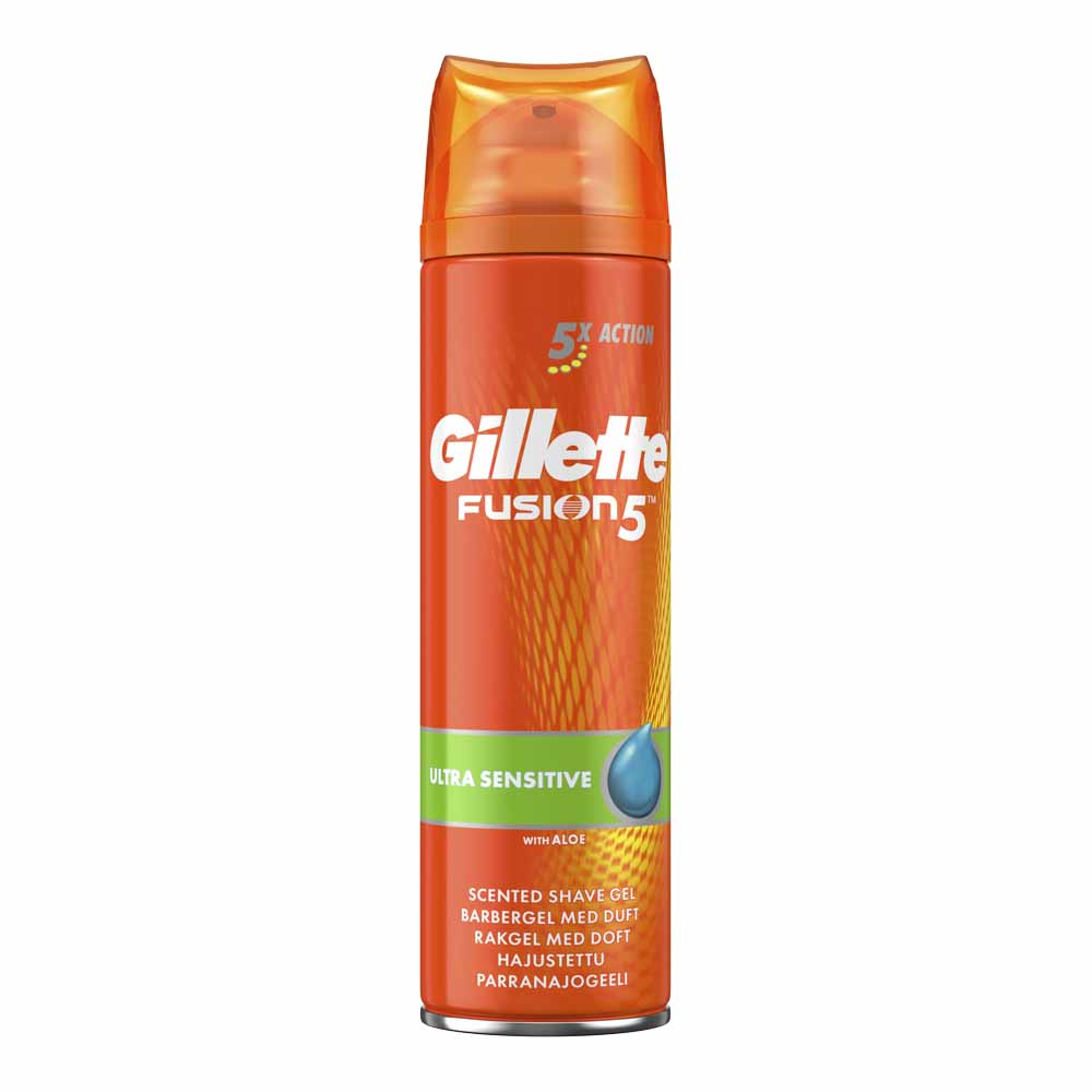 Gillette Fusion 5 Ultra Sensitive Shave Gel 200ml Image 2