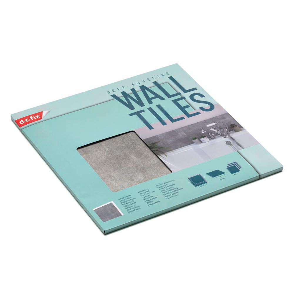 D-C-Fix Concrete Design Self Adhesive Wall Tiles 6 Pack Image 4