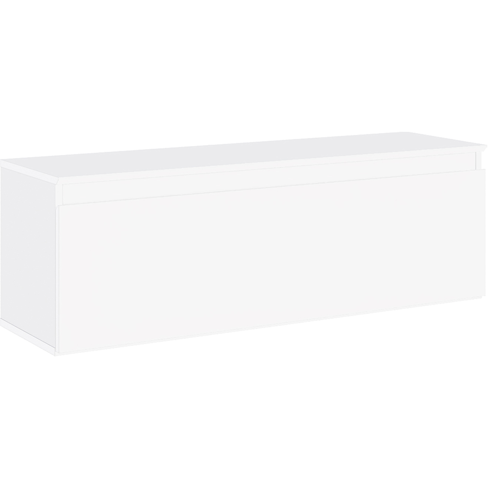 Decortie Sunset Single Door White TV Lowboard Image 2