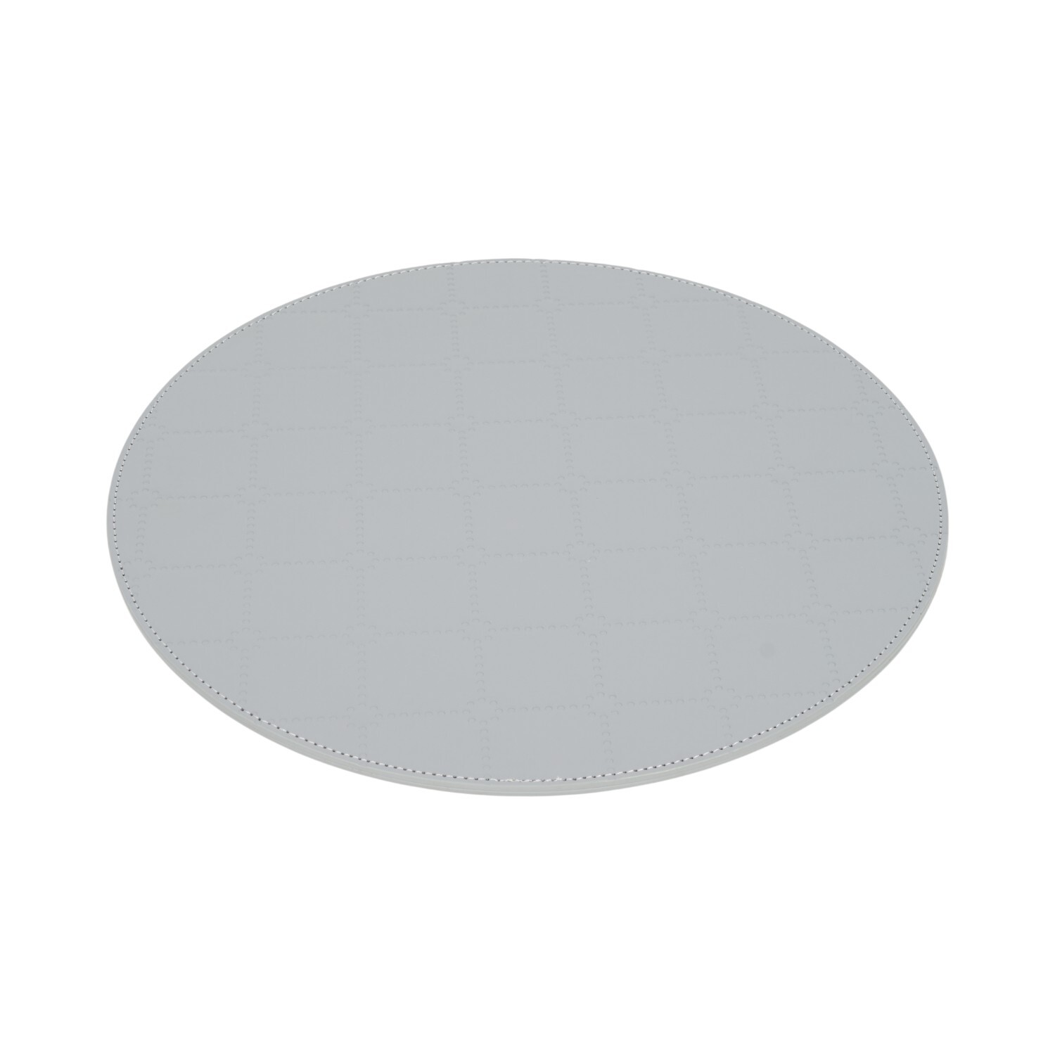 Pack of 4 Quilted Faux Leather Placemats Grey Image 5