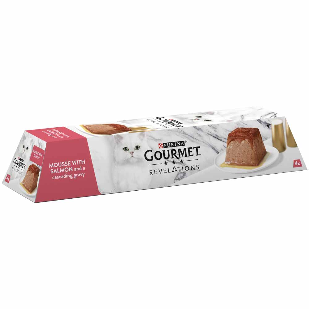 Gourmet Revelations Mousse with Salmon Cat Food Pots 4 x 57g Wilko