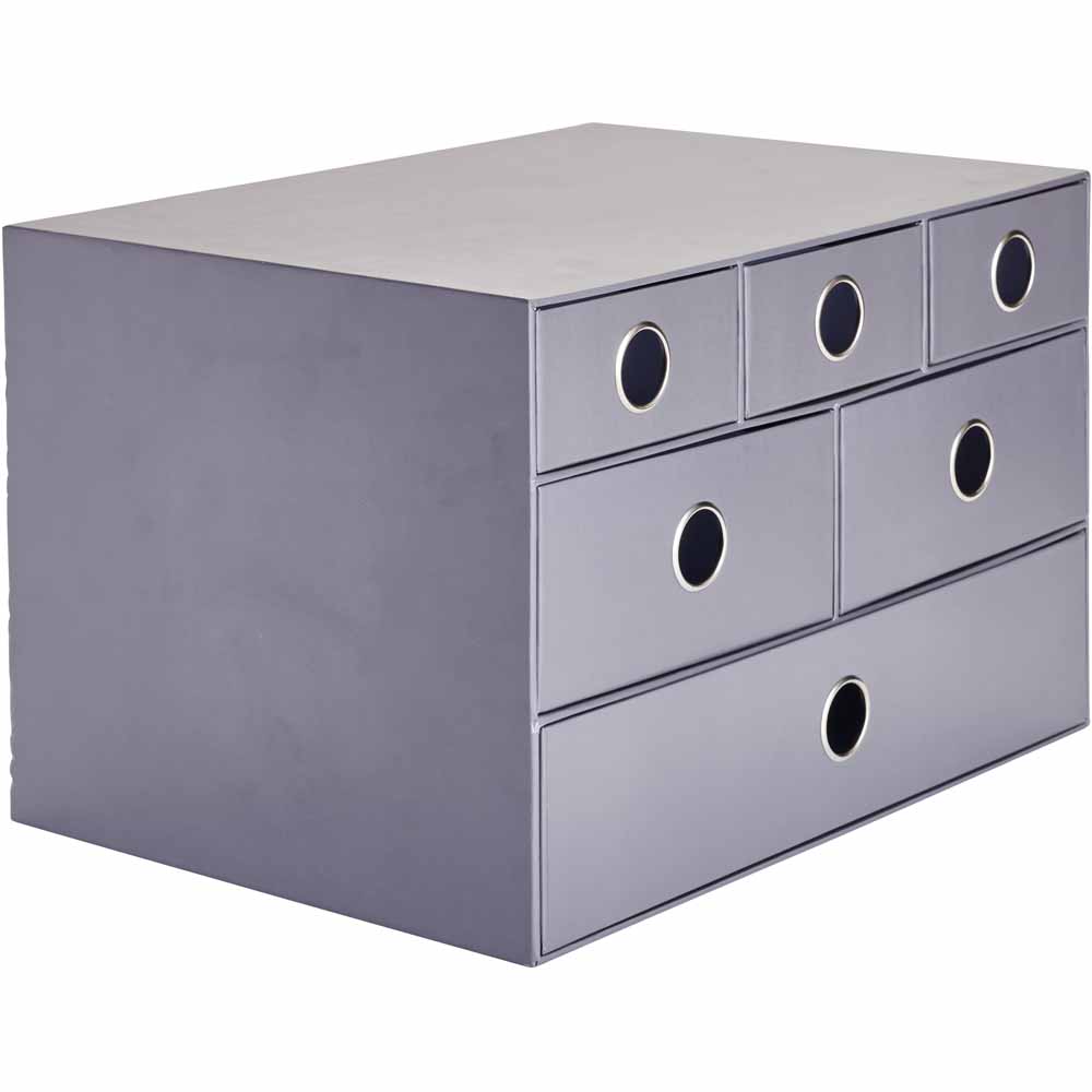 Wilko Grey Desk Drawers Image 1