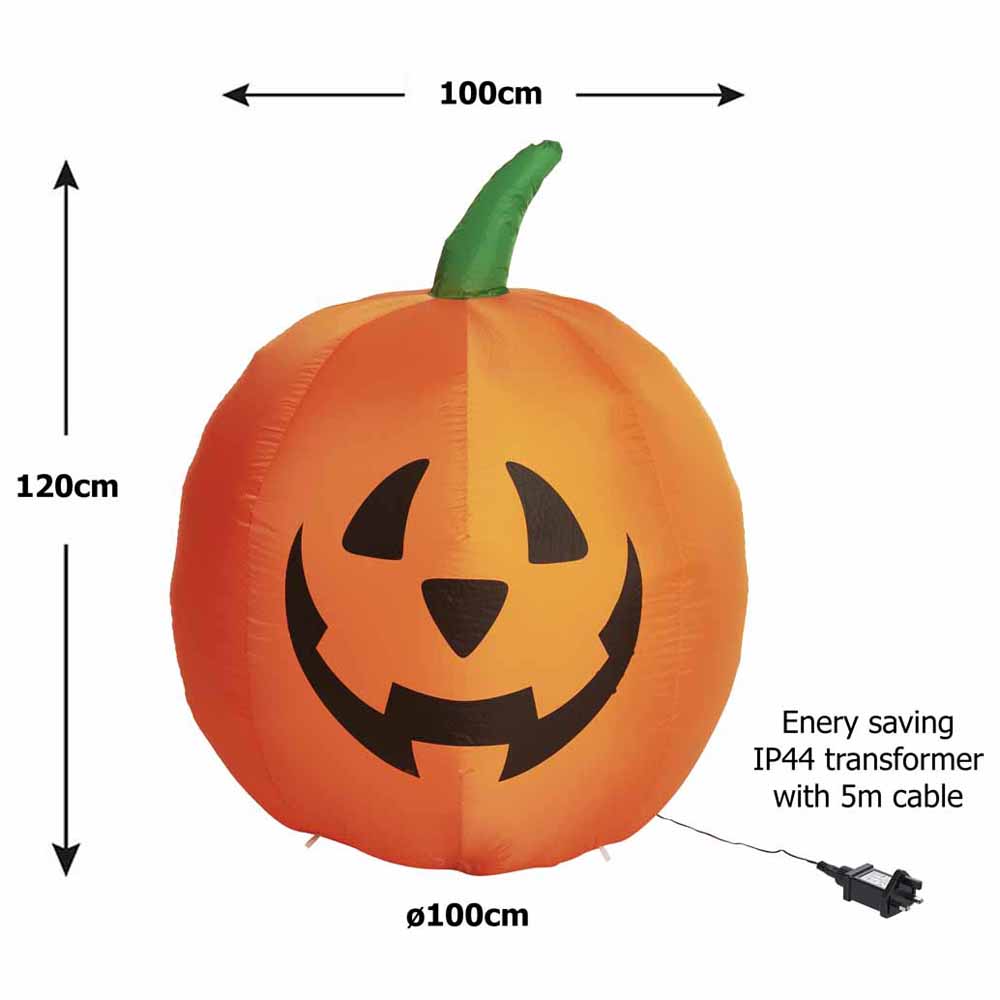 Halloween 4ft Inflatable Pumpkin Image 4