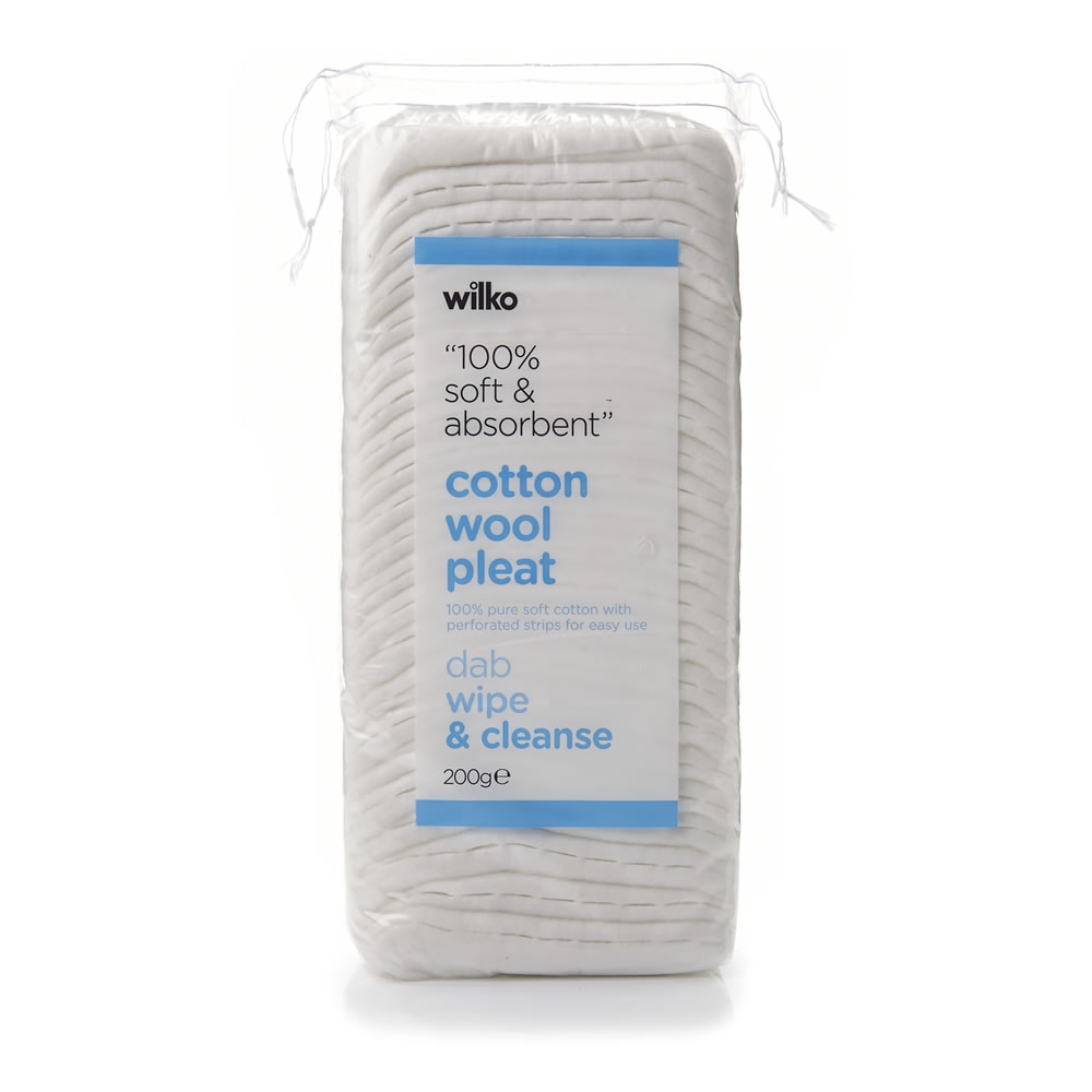 Wilko Skin Therapy Cotton Wool Pleat 200g Wilko