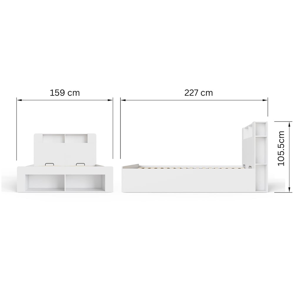 GFW Anya King Size White Integrated Storage Ottoman Bed Image 9