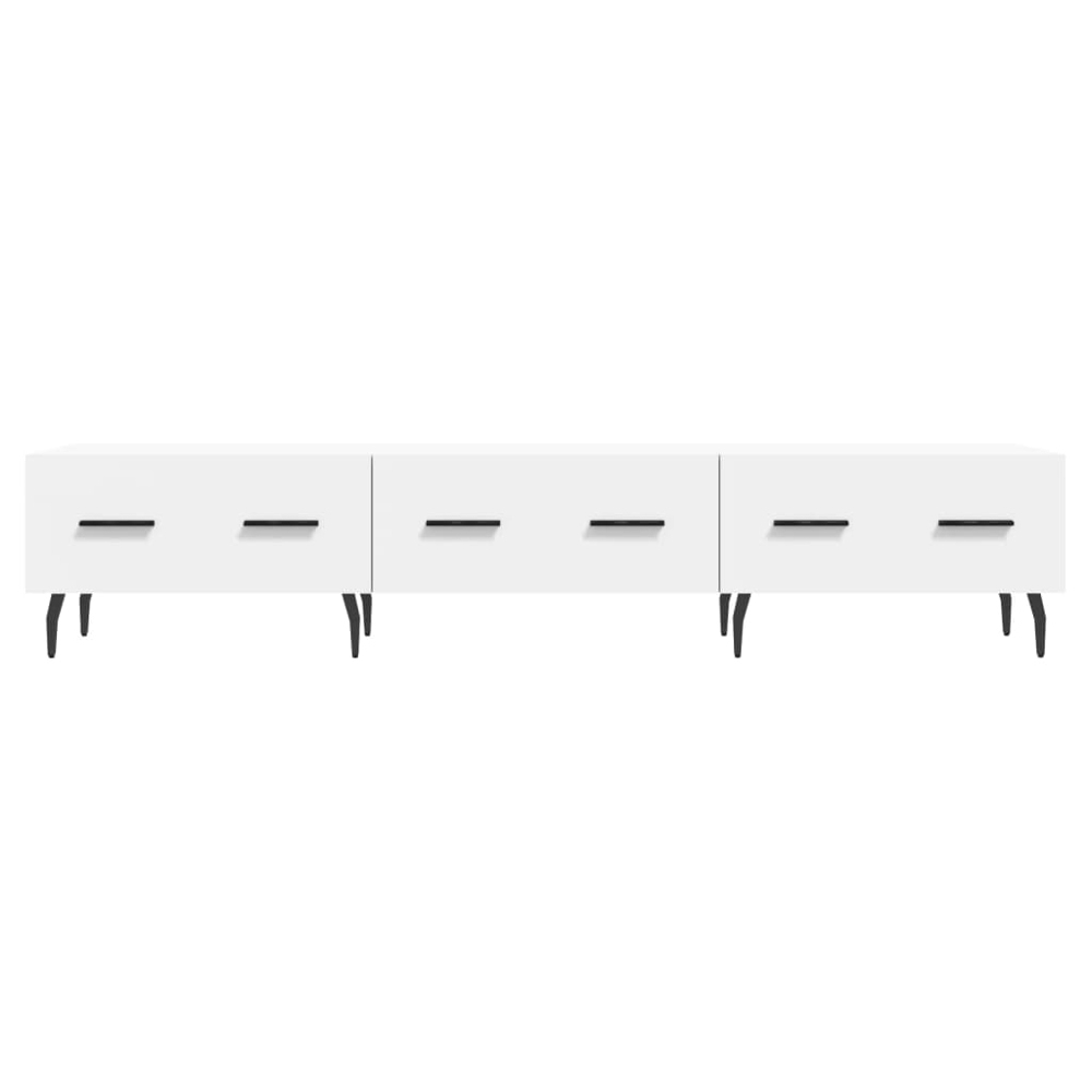 vidaXL 3 Drawer White TV Cabinet Image 5