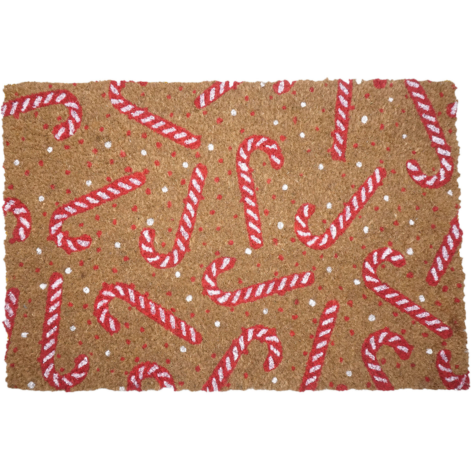 Christmas Printed Coir Mat - Brown Image 1