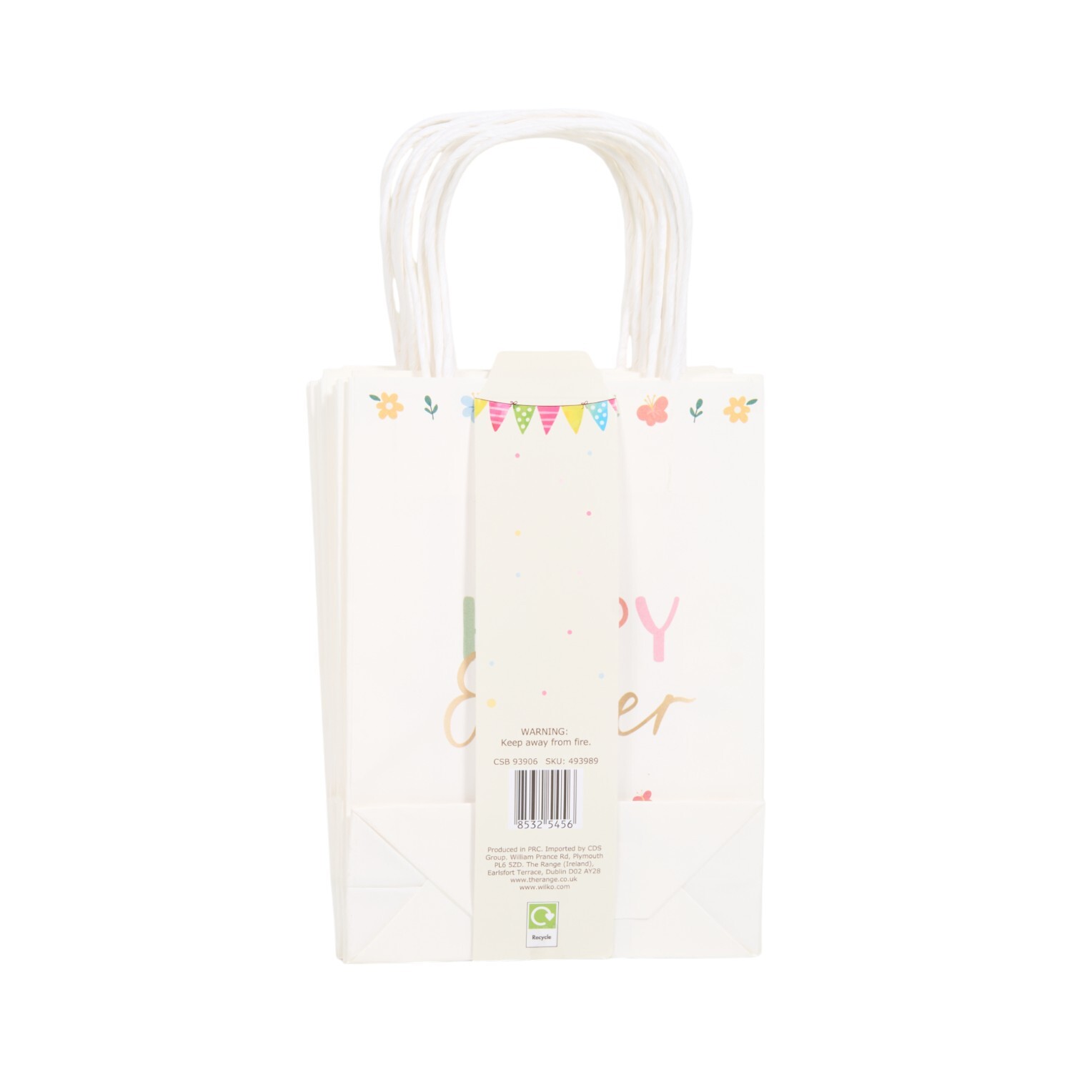 Pack of 8 Easter Floral Party Bags White Image 2