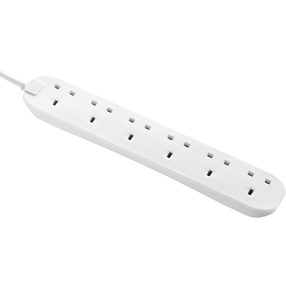 Masterplug White 13A 6 Socket Extension Lead 2m Image 7