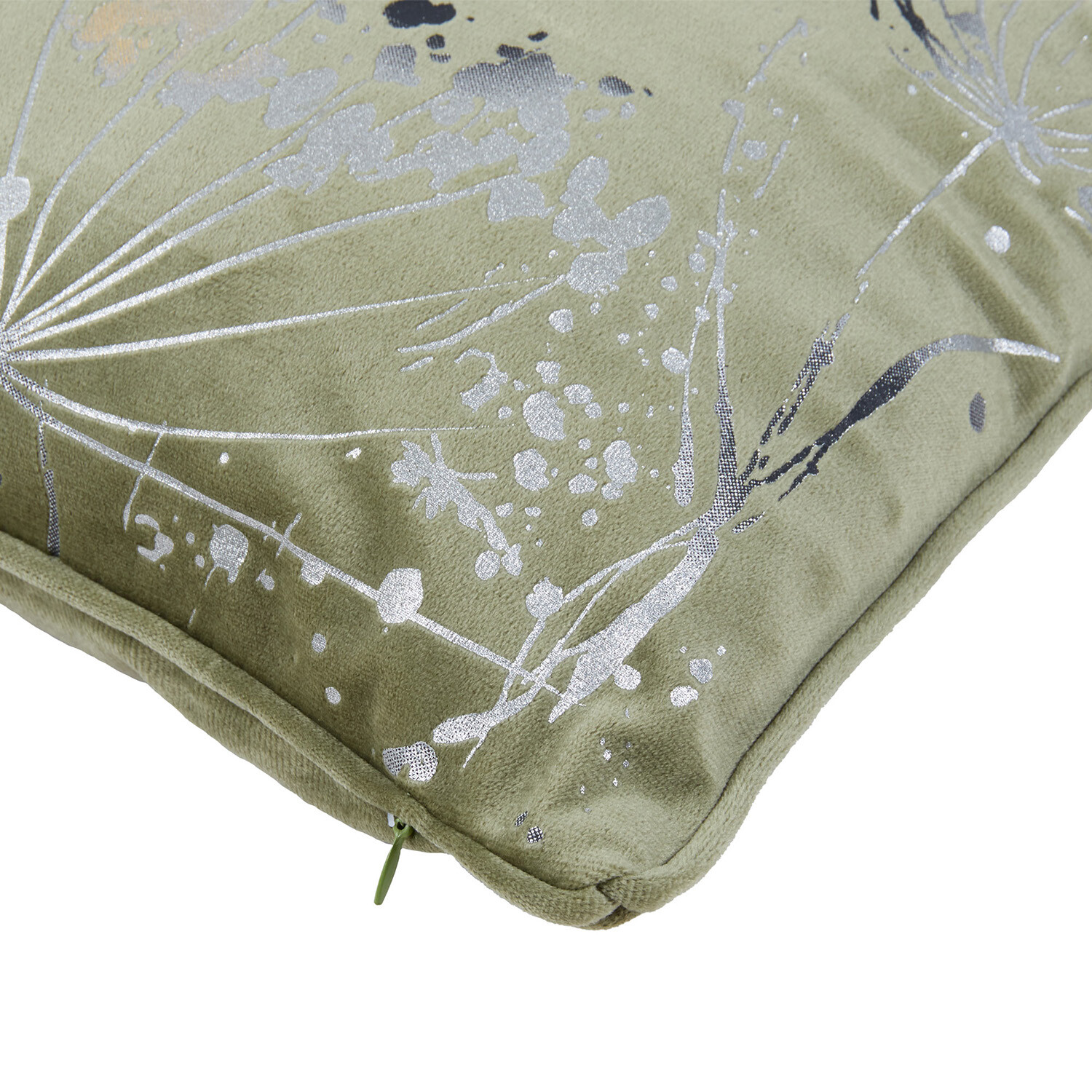 Divante Akeno Foil Velvet Cushion - Green Image 3