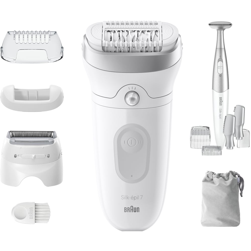 Braun Silk-epil 7 7-241 Wet and Dry Cordless Epilator with Trimmer Comb and Bikini Trimmer Image 2