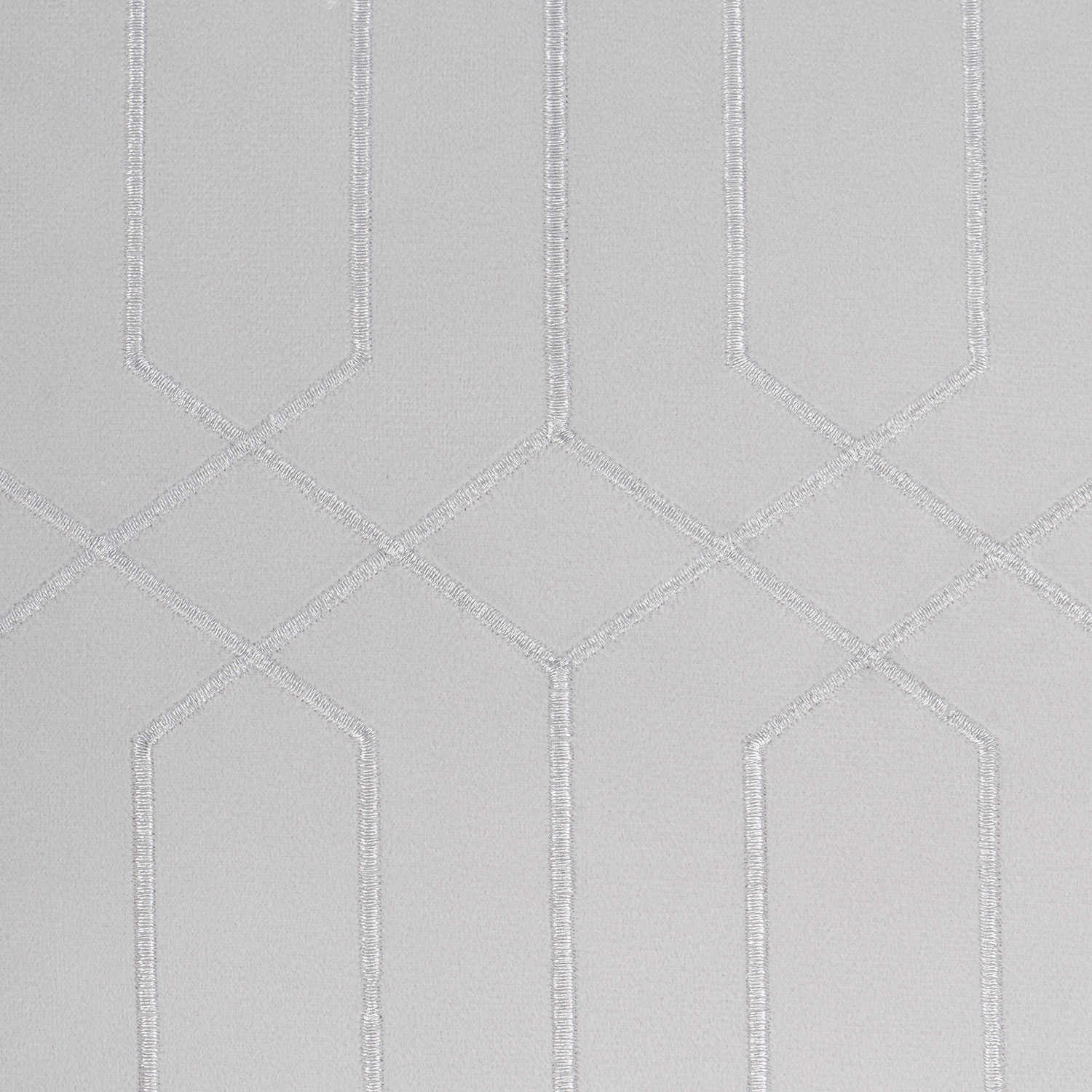 Divante Hampton Silver Geometric Embroidered Cushion 50 x 50cm Image 2