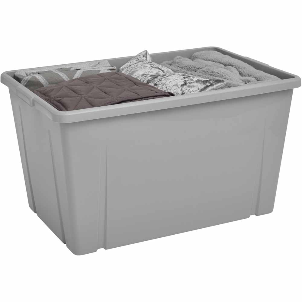 Wilko Light Grey Storage Box 60L Wilko
