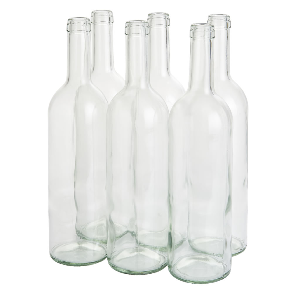 Wilko Clear Wine Bottles 6 pack Image