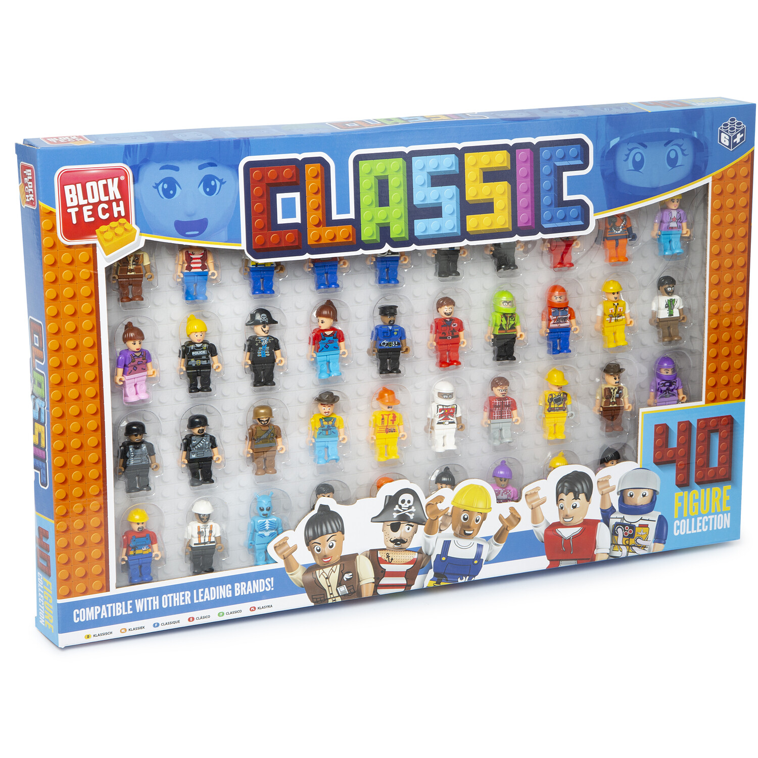 Pack of 40 Block Tech Figure Set - Multicolour Image 1