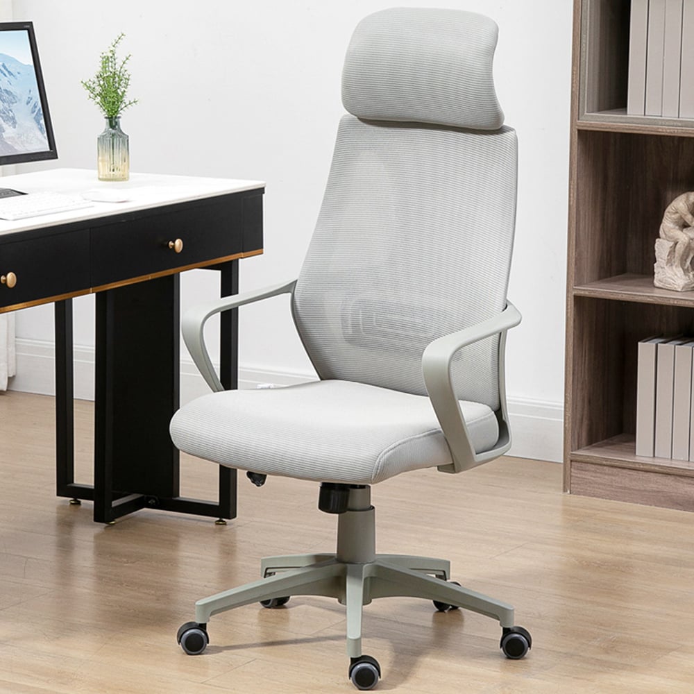 Portland Grey Mesh Swivel Office Chair Image 1