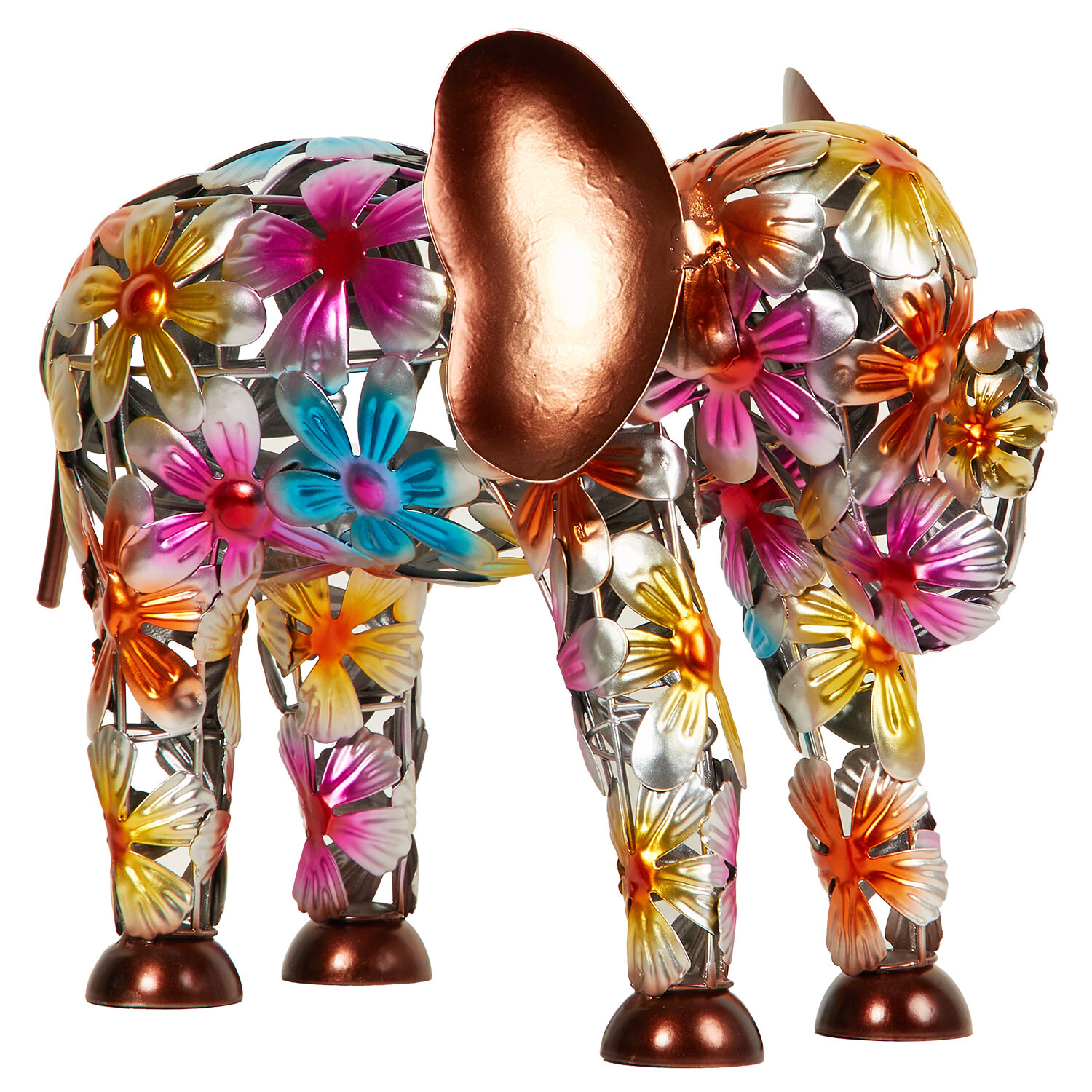 Solar Flower Elephant Decor - Multicolour Image 1