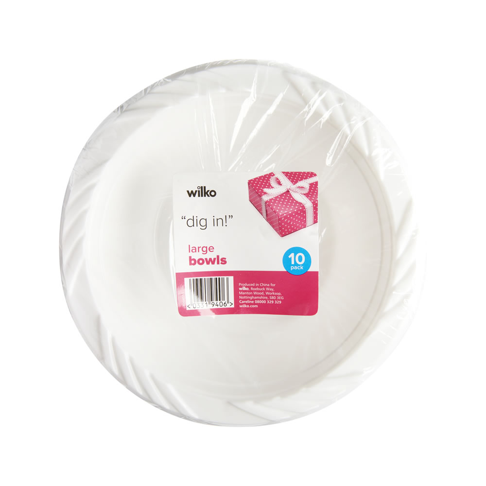 Wilko Plastic Bowls 10 pack Wilko