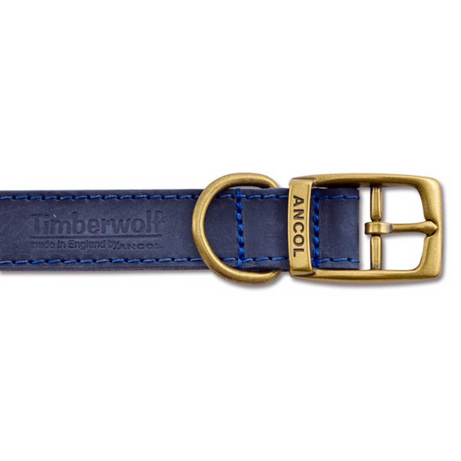 Ancol Timberwolf Leather Dog Collar - Blue / 6 Image