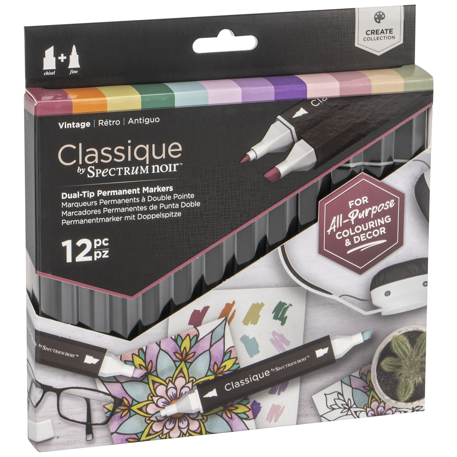 Pack of 12 Classique by Spectrum Noir Pens - Vintage Image 1