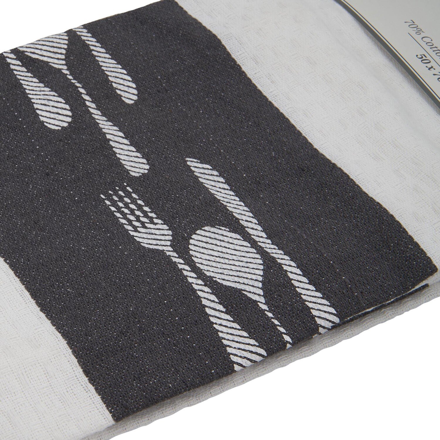 Divante Pack of 2 Waffle Tea Towels White Image 3