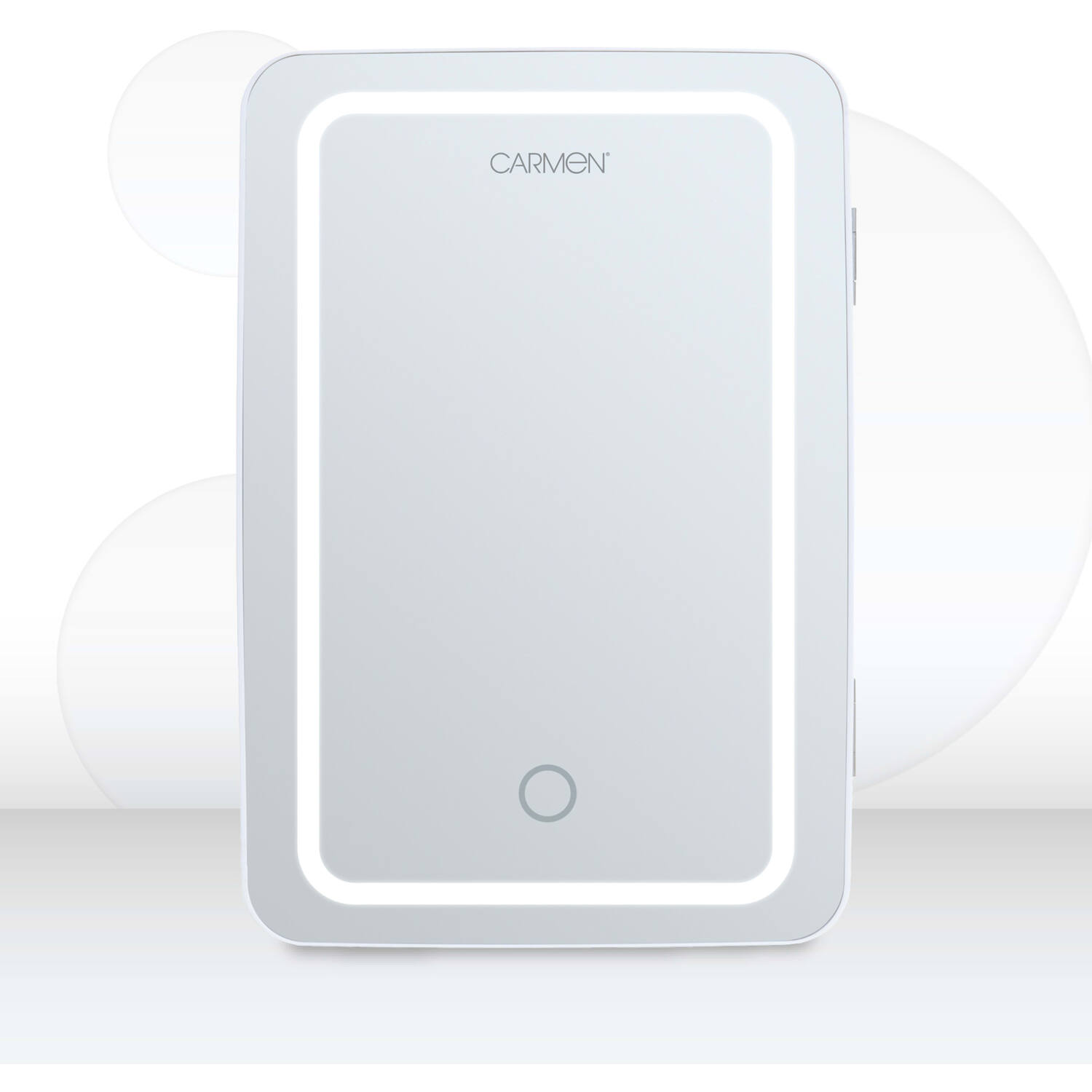 Cosmetic Beauty Cooler with Mirror White Image 1
