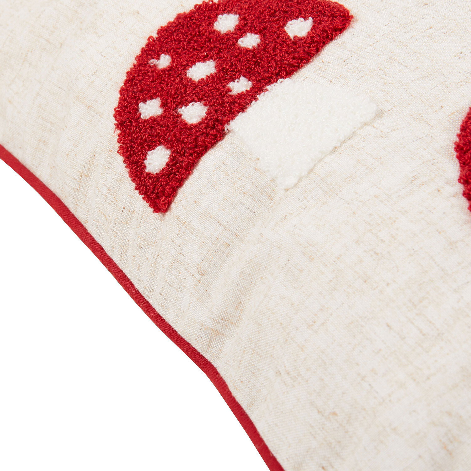 The Fall Collection Toadstool Cushion - White Image 4