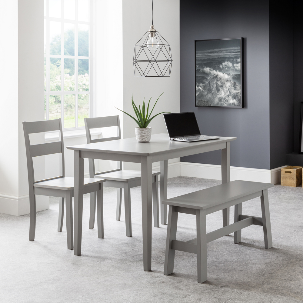 Julian Bowen Kobe 4 Seater Compact Rectangular Dining Table Torino Grey Image 5