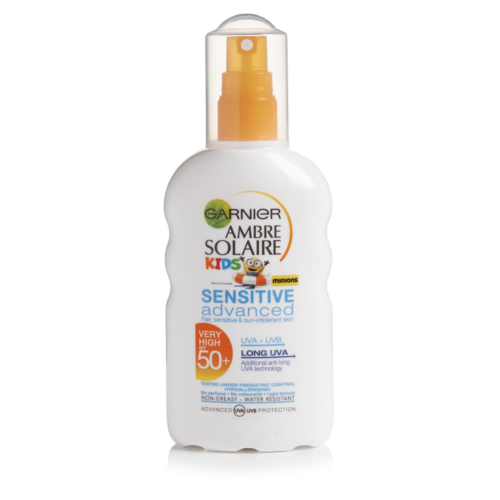 Garnier Ambre Solaire Kids Sensitive Sun Cream Spray SPF 50+ 200ml Image