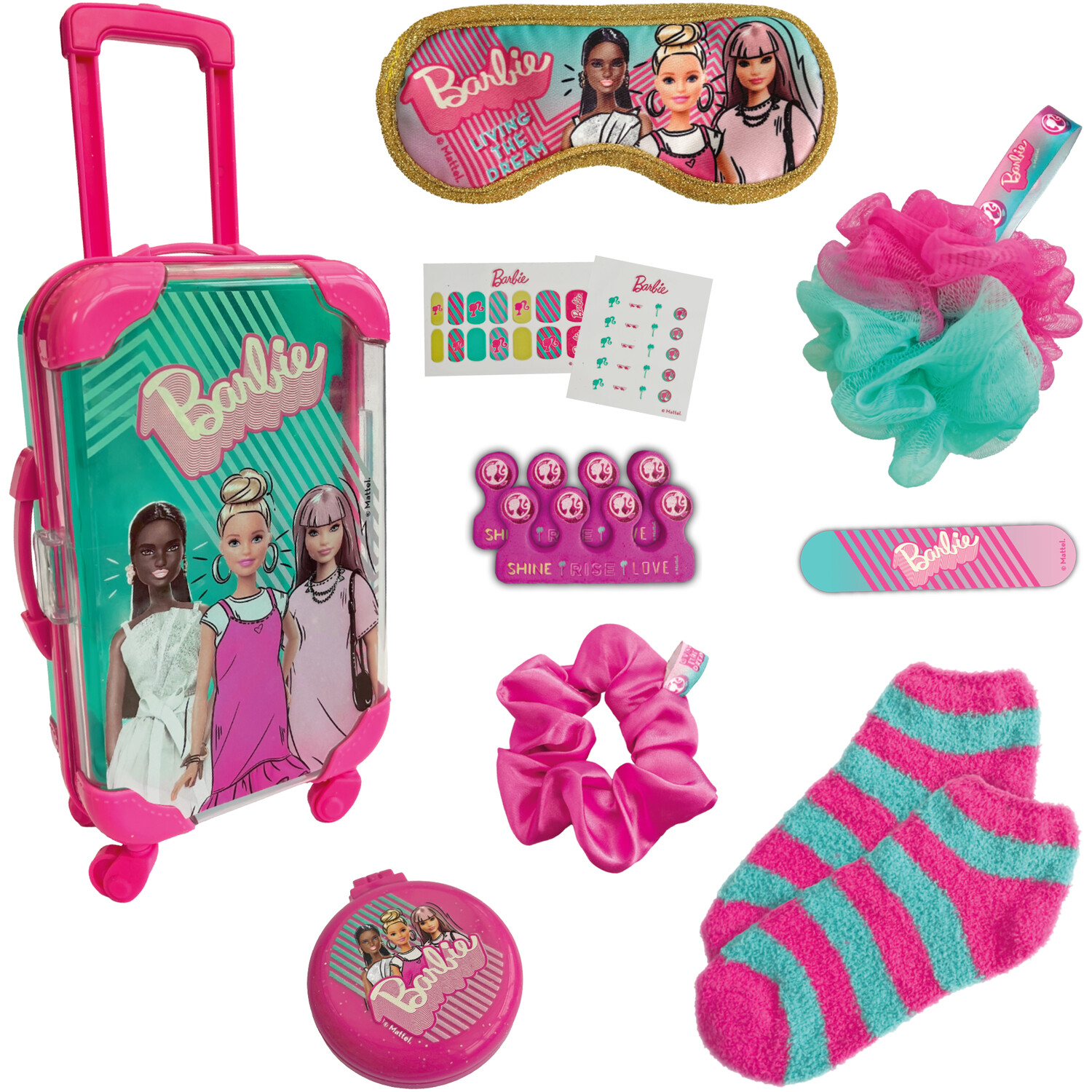 Barbie Sleepover Set Trolley Case - Pink Image 2