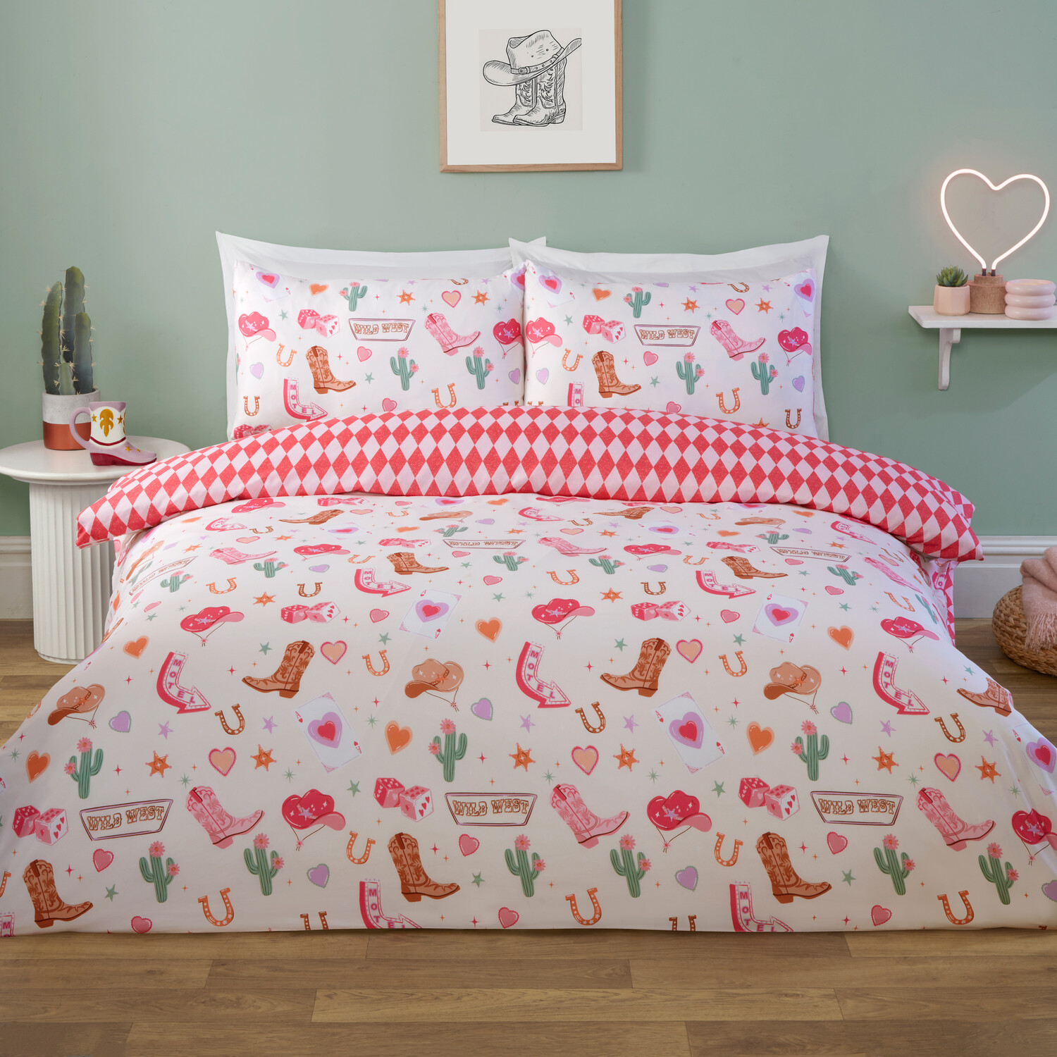 Wild West Duvet Set Blush King Image 2