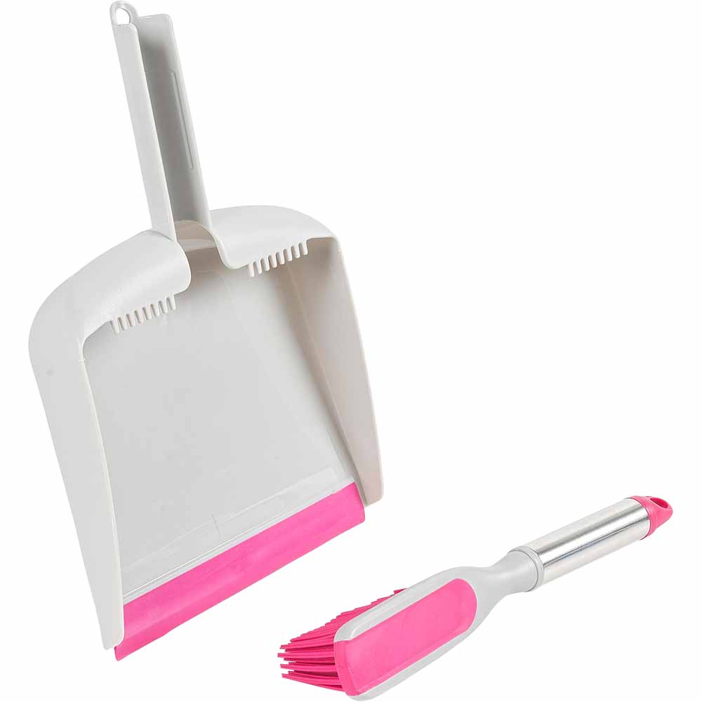 Kleeneze Rubber Head Dustpan and Brush Set Wilko