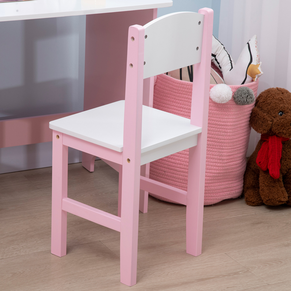 Playful Haven 2 Piece Kids Desk and Chair Set Pink Image 2