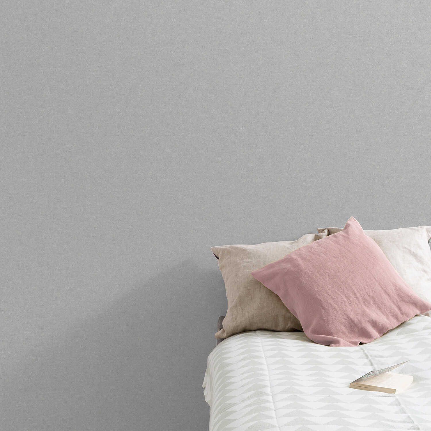 Odile Plain Wallpaper - Grey Image 2