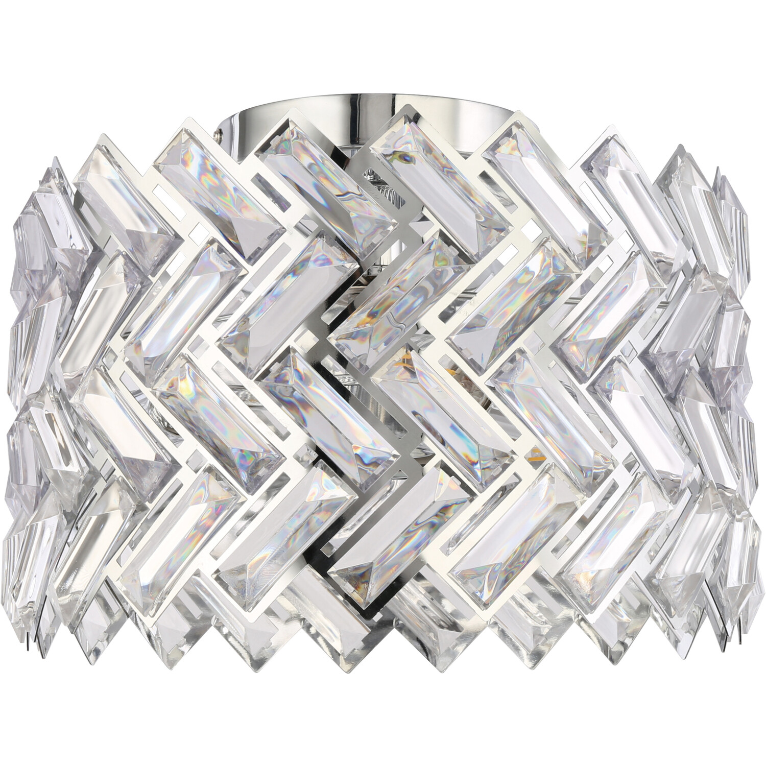 Eleanor Flush Ceiling Fitting Silver Image 2