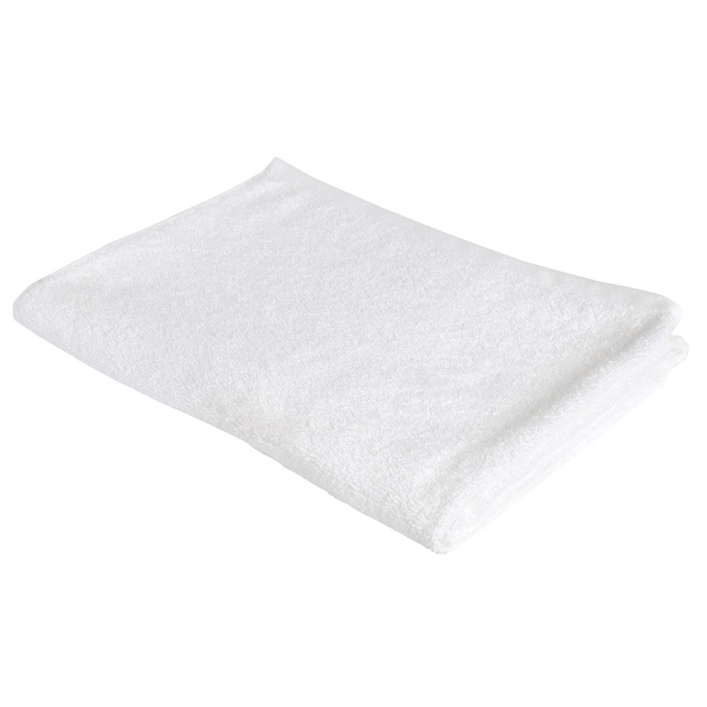 Wilko Functional White Bath Towel Image 1