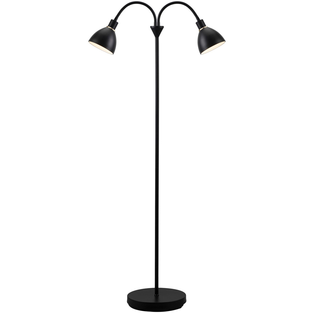 Nordlux Ray E14 Black Double Floor Lamp Image 1