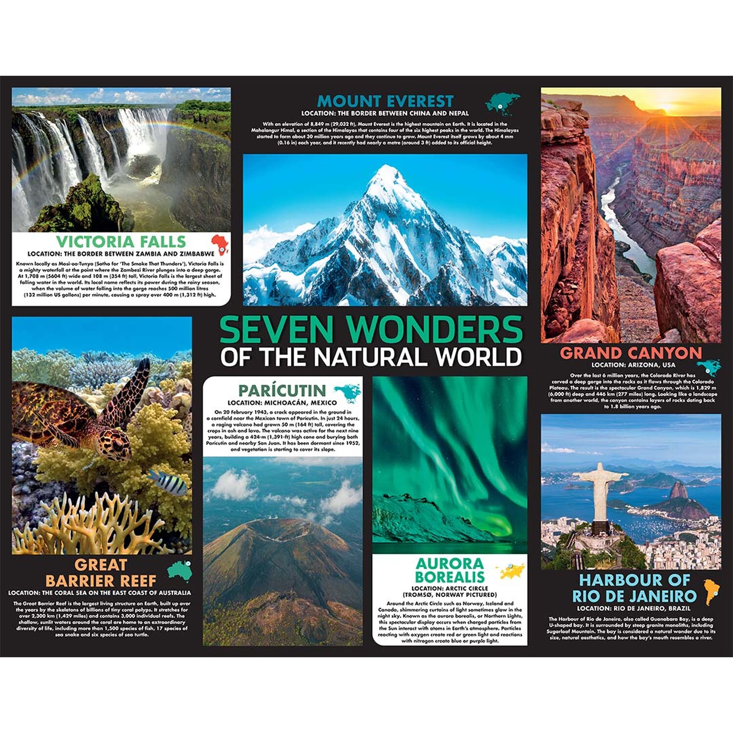 500-Piece Puzzlebilities Seven Wonders of the Natural World Jigsaw Puzzle Image 2