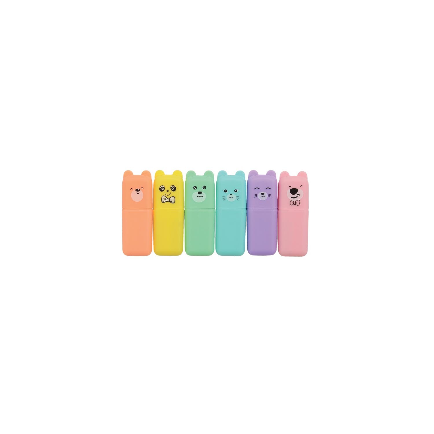 Pack of 6 Animal Highlighters Image 1