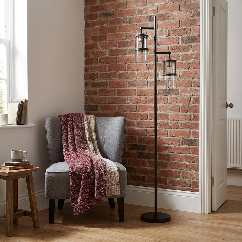 Paramount 2 Light Floor Lamp - Black Image 3