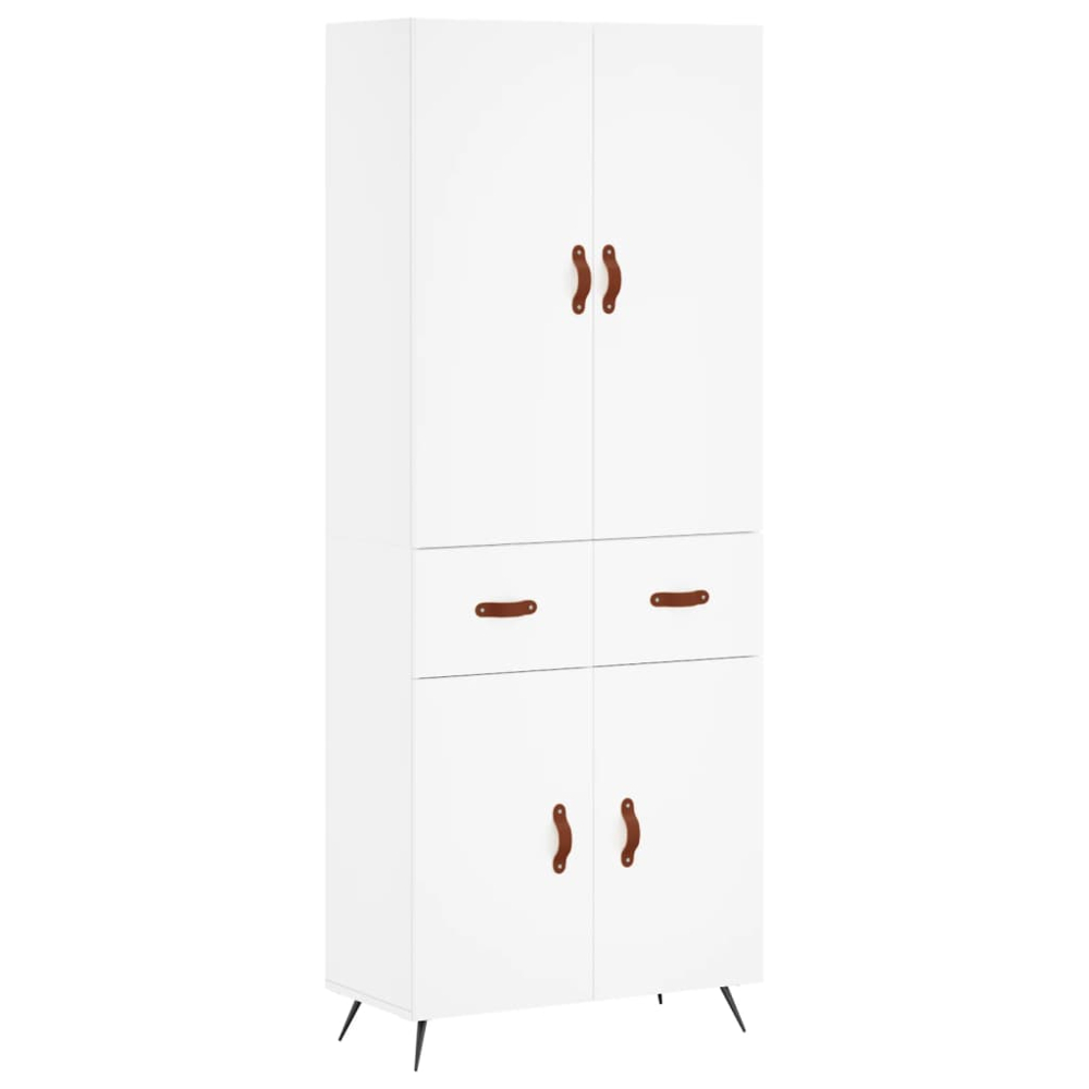 vidaXL 4 Door 2 Drawer White Highboard Image 2