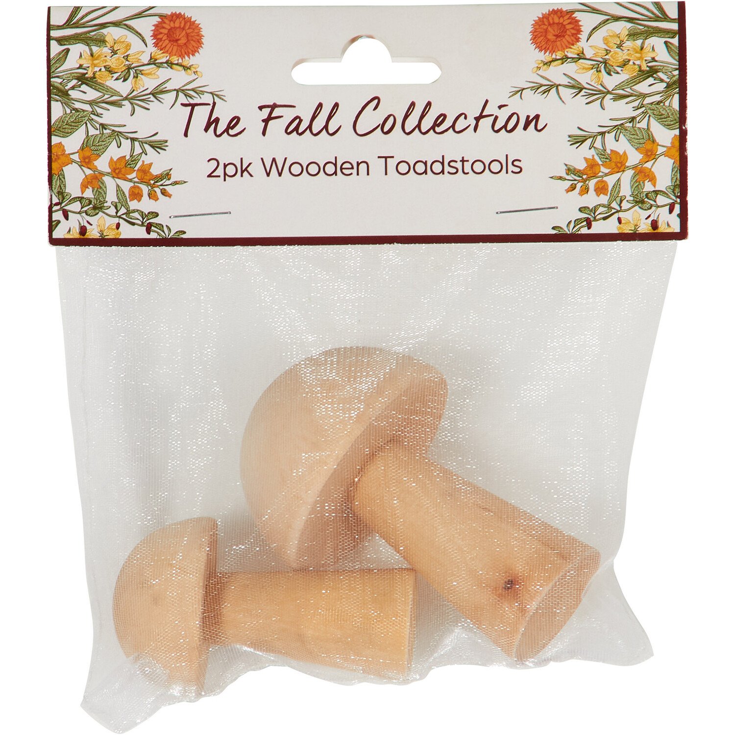 Pack of 2 Wooden Toadstools Image 1