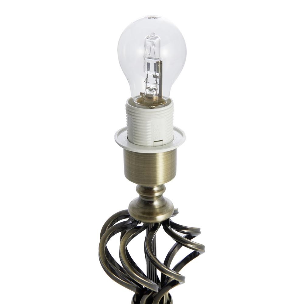 Wilko Brass Swirl Table Lamp Image 4