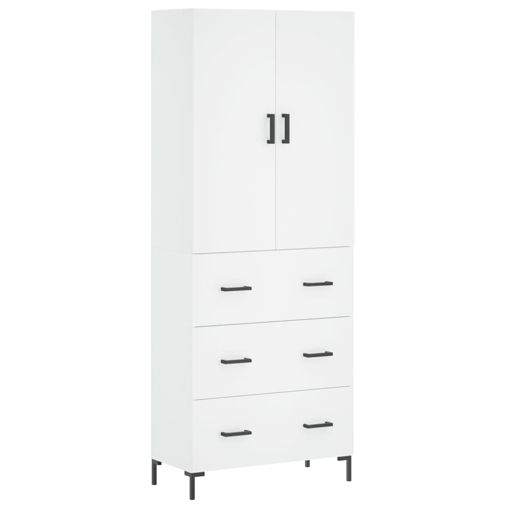 vidaXL 2 Door 3 Drawer White Highboard Image 2