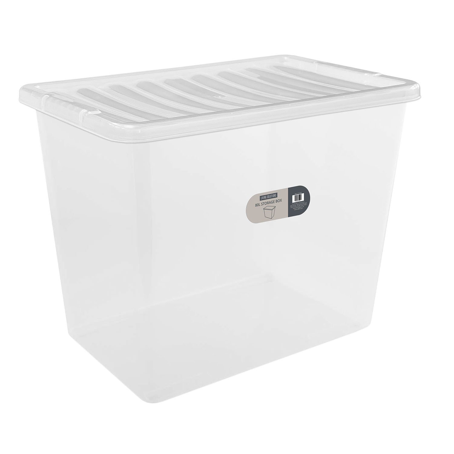 80L Clear Storage Solution Box Image 2