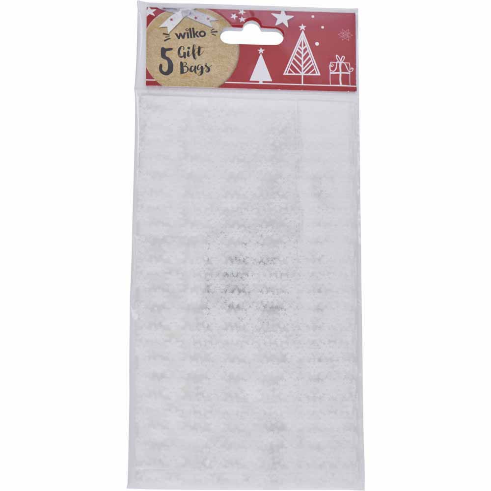 Wilko Craft Clear Gift Bags 5 Pack Image 1