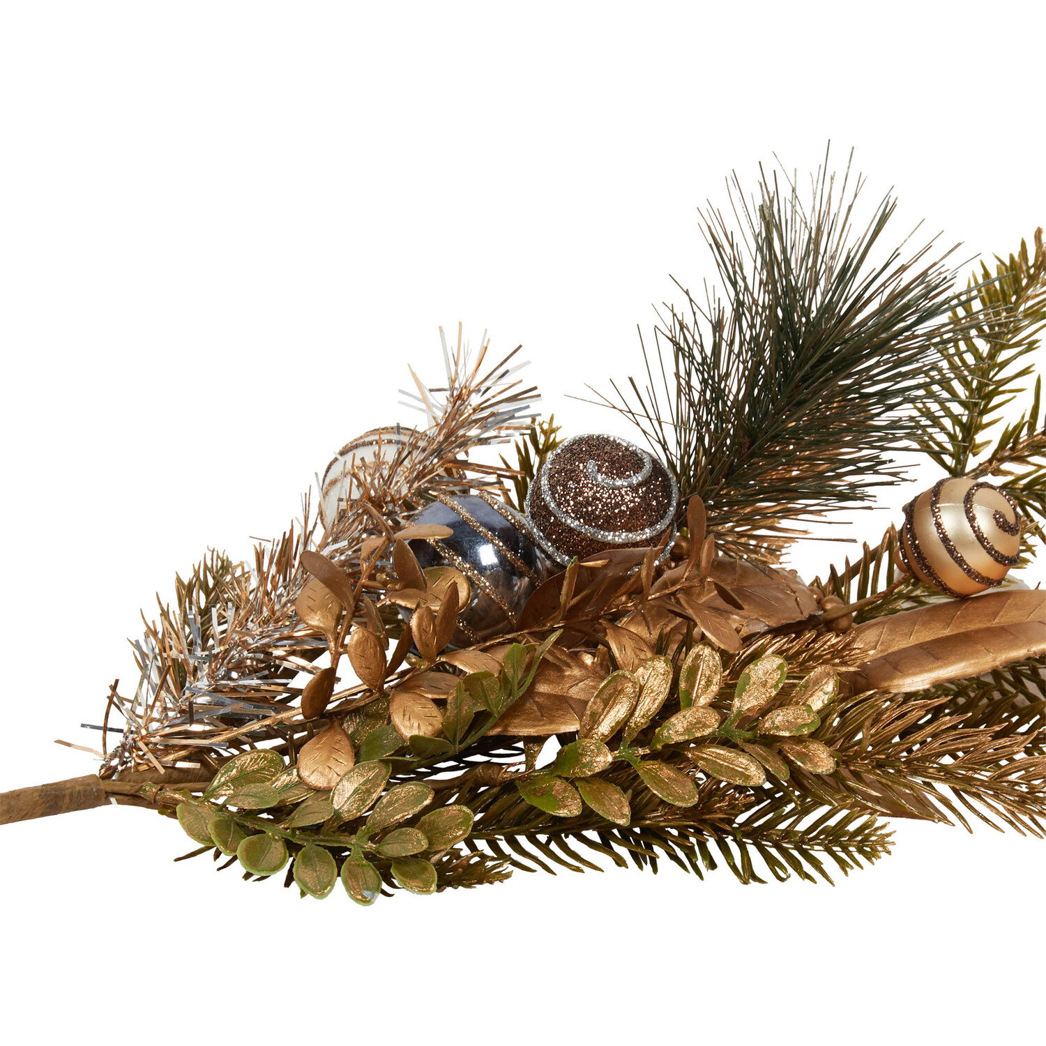 Champagne Leaf Bauble Spray Image 4